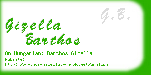 gizella barthos business card